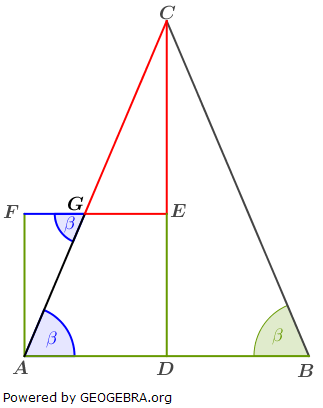 Realschulabschluss Trigonometrie Pflichtteil P2101L01 Lösungs-Graphik/© by www.fit-in-mathe-online.de