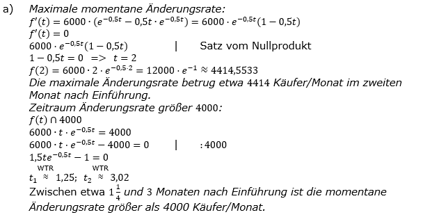 Lösung zur Abiturmusteraufgabe allg. bildendes Gymnasium Analysis ab 2019 Mustersatz 06 Aufgabe A1.1 Bild 4/© by www.fit-in-mathe-online.de
