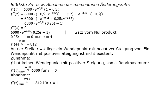 Lösung zur Abiturmusteraufgabe allg. bildendes Gymnasium Analysis ab 2019 Mustersatz 06 Aufgabe A1.1 Bild 5/© by www.fit-in-mathe-online.de