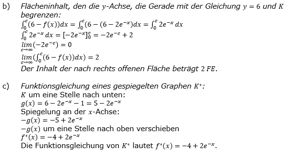 Lösung zur Abiturmusteraufgabe allg. bildendes Gymnasium Analysis ab 2019 Mustersatz 11 Aufgabe A1 b)-c) Bild 5 Lösung zur Abiturmusteraufgabe allg. bildendes Gymnasium Analysis ab 2019 Mustersatz 11 Aufgabe A1 b)-c) Bild 5/© by www.fit-in-mathe-online.de