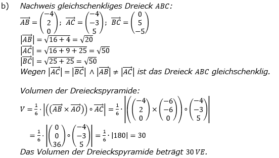 Abitur allg. bildendes Gymnasium Wahlteil Analytische Geometrie 2019 B2 Lösung Bild 2/© by www.fit-in-mathe-online.de