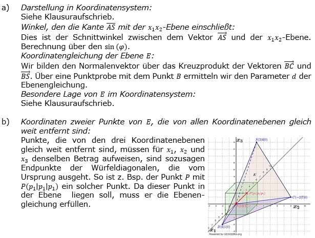 Abitur allg. bildendes Gymnasium Wahlteil Analytische Geometrie 2019 Nachtermin B2 Logik Bild 1/© by www.fit-in-mathe-online.de