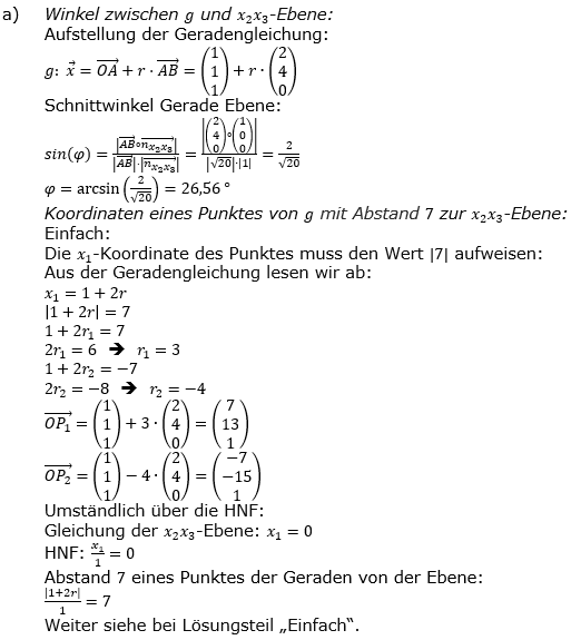 Abitur allg. bildendes Gymnasium Wahlteil Analytische Geometrie 2019 Nachtermin B1.1 Lösung Bild 2/© by www.fit-in-mathe-online.de