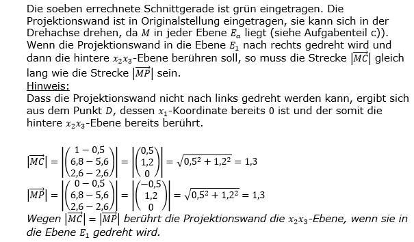 Abitur allg. bildendes Gymnasium Wahlteil Analytische Geometrie 2020 B2 Lösung Bild 5/© by www.fit-in-mathe-online.de