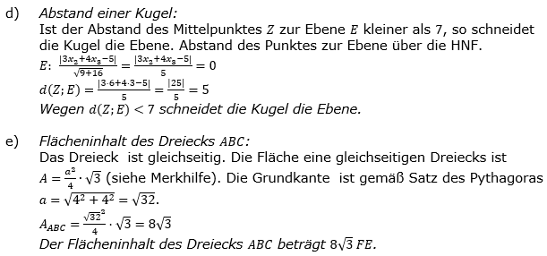Lösung zur Abiturmusteraufgabe allg. bildendes Gymnasium Analytische Geometrie ab 2019 Mustersatz 05 Aufgabe B1 Bild 3/© by www.fit-in-mathe-online.de
