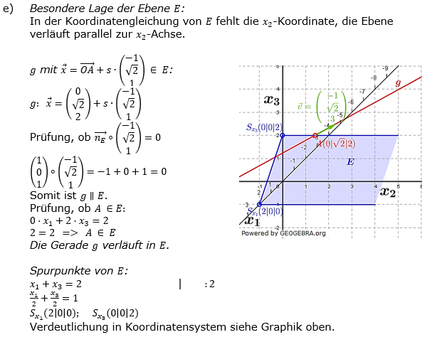 Lösung zur Abiturmusteraufgabe allg. bildendes Gymnasium Analytische Geometrie ab 2019 Mustersatz 06 Aufgabe B1 Bild 4 Lösung zur Abiturmusteraufgabe allg. bildendes Gymnasium Analytische Geometrie ab 2019 Mustersatz 06 Aufgabe B1 Bild 4/© by www.fit-in-mathe-online.de