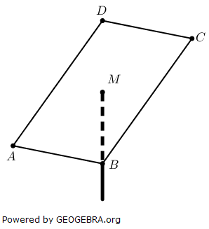 Ein Solarmodul wird an einem Metallrohr befestigt, das auf einer horizontalen Fläche senkrecht steht. (Abitur-Musteraufgabe Mustersatz M08 Wahlteil Analytische Geometrie ab 2019 Aufgabe B1 Grafik 1)/© by www.fit-in-mathe-online.de)