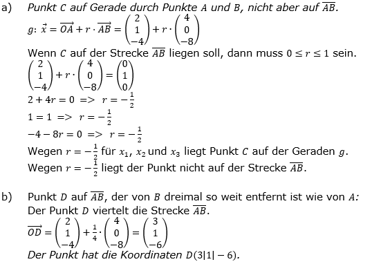 Lösung zur Abiturmusteraufgabe allg. bildendes Gymnasium Analytische Geometrie ab 2019 Mustersatz 08 Aufgabe B1 Bild 1/© by www.fit-in-mathe-online.de