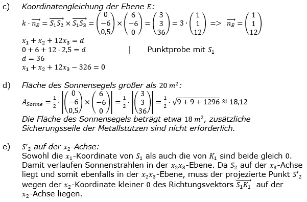 Lösung zur Abiturmusteraufgabe allg. bildendes Gymnasium Analytische Geometrie ab 2019 Mustersatz 09 Aufgabe B1 Bild 2/© by www.fit-in-mathe-online.de