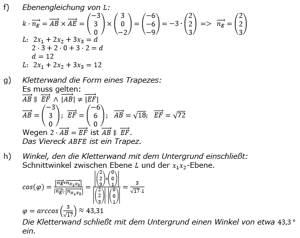 Lösung zur Abiturmusteraufgabe allg. bildendes Gymnasium Analytische Geometrie ab 2019 Mustersatz 10 Aufgabe B1 Bild 4/© by www.fit-in-mathe-online.de