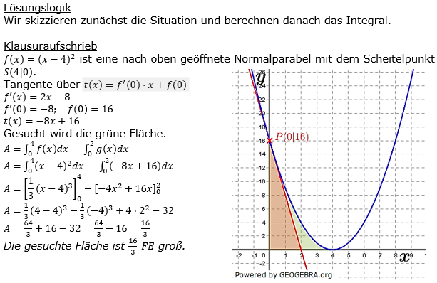 Lösung zur Abiturmusteraufgabe allg. bildendes Gymnasium Pflichtteilaufgaben ab 2019 'Analysis' M10 Bild 1 Lösung zur Abiturmusteraufgabe allg. bildendes Gymnasium Pflichtteilaufgaben ab 2019 'Analysis' M10 Bild 1/© by www.fit-in-mathe-online.de