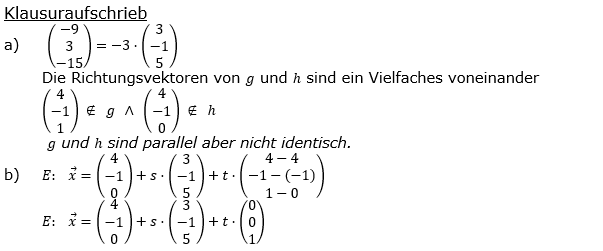 Lösung zur Abiturmusteraufgabe allg. bildendes Gymnasium Pflichtteilaufgaben ab 2019 'Analytische Geometrie' M06 Bild 2/© by www.fit-in-mathe-online.de