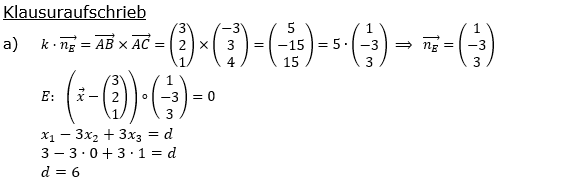 Lösung zur Abiturmusteraufgabe allg. bildendes Gymnasium Pflichtteilaufgaben ab 2019 'Analytische Geometrie' M08 Bild 1/© by www.fit-in-mathe-online.de
