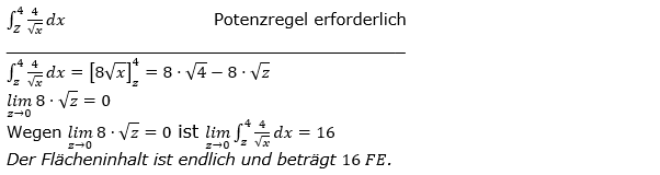 Lösung zur Abiturmusteraufgabe allg. bildendes Gymnasium Pflichtteilaufgaben 'Integral und Stammfunktion' M06/© by www.fit-in-mathe-online.de