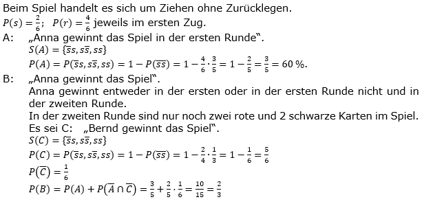 Lösung zur Abituraufgabe allg. bildendes Gymnasium Pflichtteilaufgaben 'Stochastik' 2020 Bild 1/© by www.fit-in-mathe-online.de