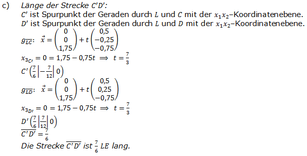 Abitur allg. bildendes Gymnasium Wahlteil Analytische Geometrie 2004-B1 Lösung Bild 2/© by www.fit-in-mathe-online.de