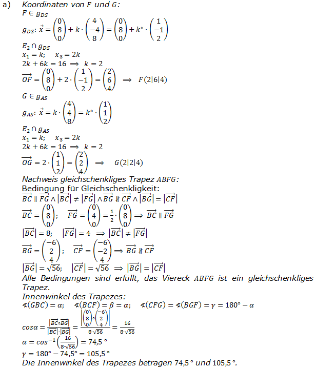 Abitur allg. bildendes Gymnasium Wahlteil Analytische Geometrie 2005-B1 Lösung Bild 1 Abitur allg. bildendes Gymnasium Wahlteil Analytische Geometrie 2005-B1 Lösung Bild 1/© by www.fit-in-mathe-online.de