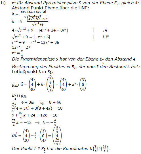 Abitur allg. bildendes Gymnasium Wahlteil Analytische Geometrie 2005-B1 Lösung Bild 2 Abitur allg. bildendes Gymnasium Wahlteil Analytische Geometrie 2005-B1 Lösung Bild 2/© by www.fit-in-mathe-online.de