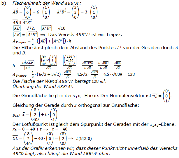 Abitur allg. bildendes Gymnasium Wahlteil Analytische Geometrie 2006-B2 Lösung Bild 2/© by www.fit-in-mathe-online.de