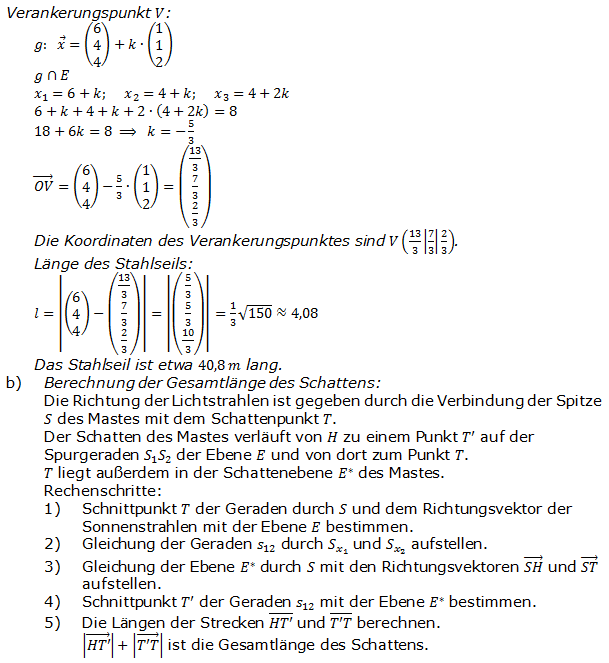 Abitur allg. bildendes Gymnasium Wahlteil Analytische Geometrie 2007-B11 Lösung Bild 2/© by www.fit-in-mathe-online.de