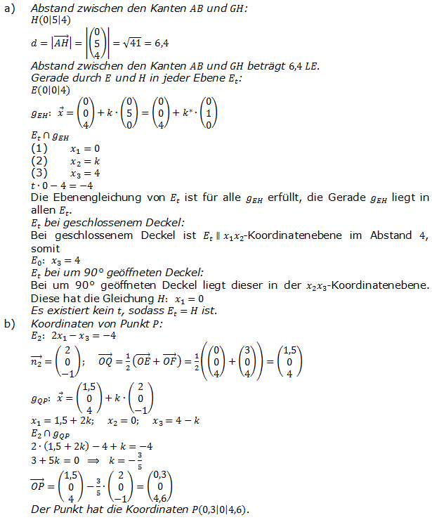 Abitur allg. bildendes Gymnasium Wahlteil Analytische Geometrie 2007-B2 Lösung Bild 1/© by www.fit-in-mathe-online.de