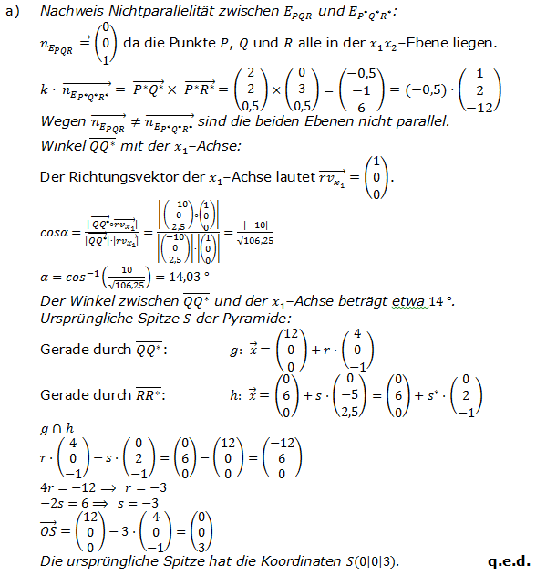 Abitur allg. bildendes Gymnasium Wahlteil Analytische Geometrie 2009-B21 Lösung Bild 1 Abitur allg. bildendes Gymnasium Wahlteil Analytische Geometrie 2009-B21 Lösung Bild 1/© by www.fit-in-mathe-online.de