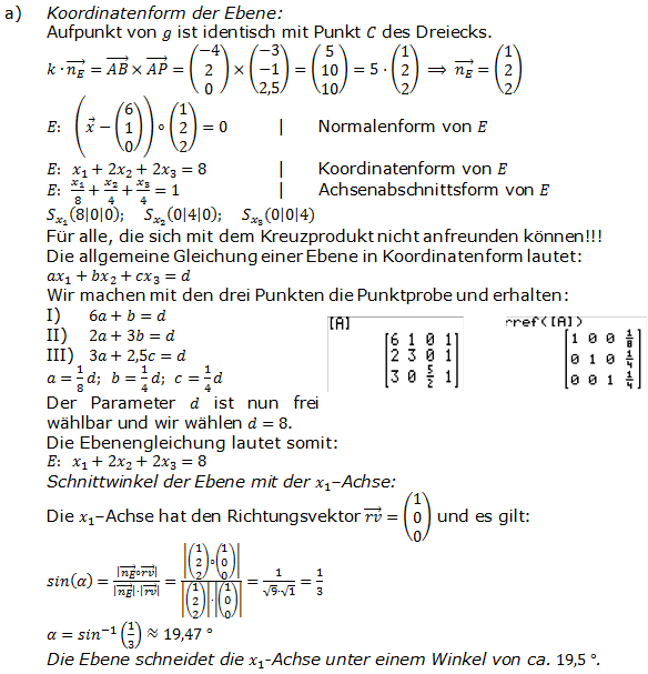 Abitur allg. bildendes Gymnasium Wahlteil Analytische Geometrie 2012-B1 Lösung Bild 1 Abitur allg. bildendes Gymnasium Wahlteil Analytische Geometrie 2012-B1 Lösung Bild 1/© by www.fit-in-mathe-online.de