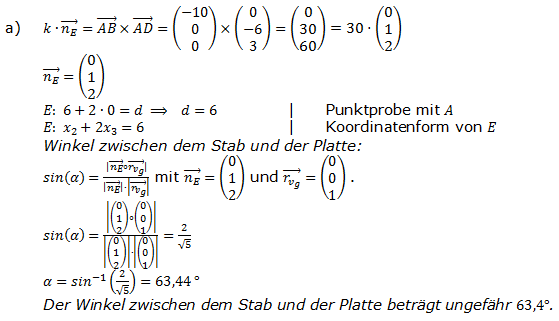 Abitur allg. bildendes Gymnasium Wahlteil Analytische Geometrie 2014-B2 Lösung Bild 1/© by www.fit-in-mathe-online.de