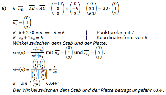 Abitur allg. bildendes Gymnasium Wahlteil Analytische Geometrie 2014-B2 Lösung Bild 1 Abitur allg. bildendes Gymnasium Wahlteil Analytische Geometrie 2014-B2 Lösung Bild 1/© by www.fit-in-mathe-online.de