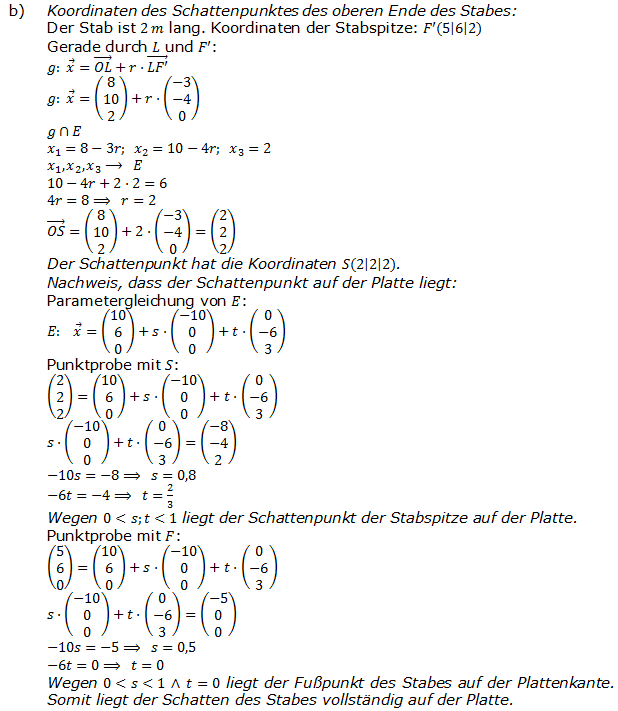 Abitur allg. bildendes Gymnasium Wahlteil Analytische Geometrie 2014-B2 Lösung Bild 2 Abitur allg. bildendes Gymnasium Wahlteil Analytische Geometrie 2014-B2 Lösung Bild 2/© by www.fit-in-mathe-online.de