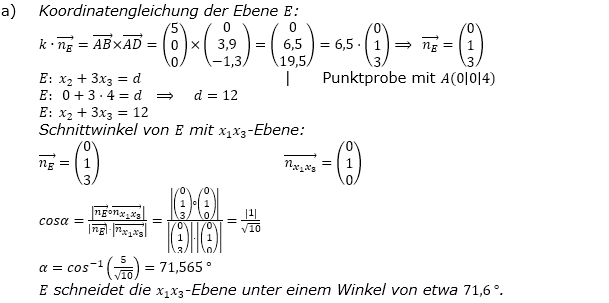 Abitur allg. bildendes Gymnasium Wahlteil Analytische Geometrie 2015-B1 Lösung Bild 1/© by www.fit-in-mathe-online.de
