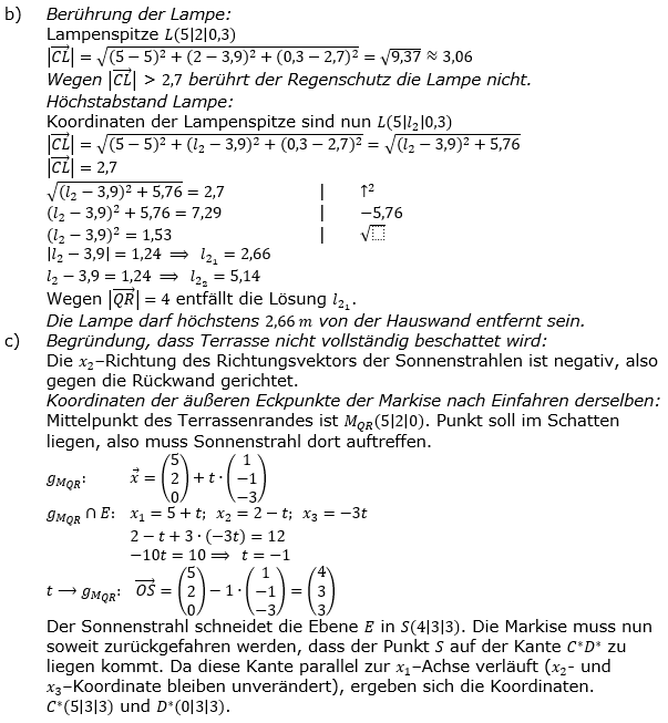 Abitur allg. bildendes Gymnasium Wahlteil Analytische Geometrie 2015-B1 Lösung Bild 2/© by www.fit-in-mathe-online.de