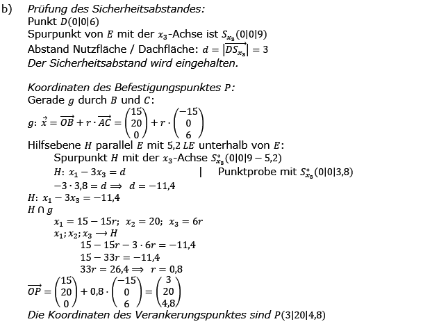 Abitur allg. bildendes Gymnasium Wahlteil Analytische Geometrie 2016-B1 Lösung Bild 2/© by www.fit-in-mathe-online.de