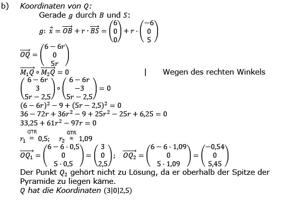 Abitur allg. bildendes Gymnasium Wahlteil Analytische Geometrie 2016-B2 Lösung Bild 3/© by www.fit-in-mathe-online.de