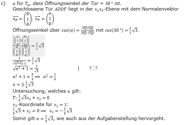 Abitur allg. bildendes Gymnasium Wahlteil Analytische Geometrie 2017-B1 Lösung Bild 2/© by www.fit-in-mathe-online.de