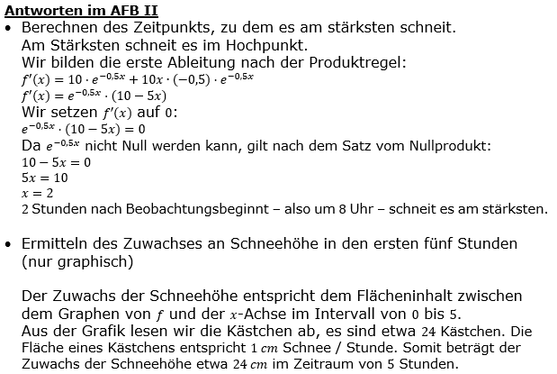 Lösung zu Abituraufgaben Basisfach Analysis - Kolloquium -  Mustersatz M11 Bild 2/© by www.fit-in-mathe-online.de