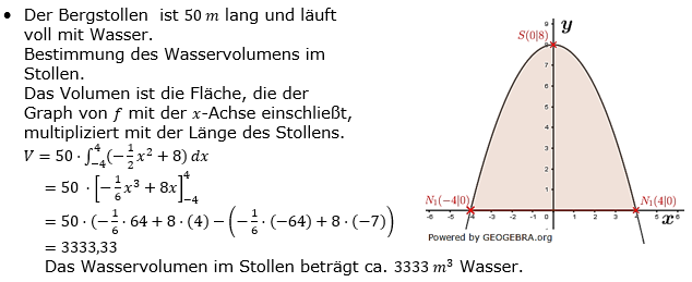 Lösung zu Abituraufgaben Basisfach Analysis - Kolloquium -  Mustersatz M13 Bild 4/© by www.fit-in-mathe-online.de