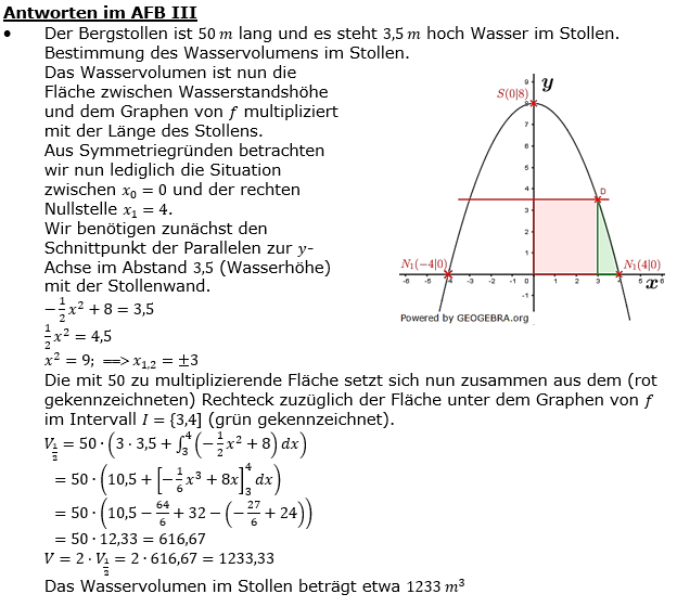 Lösung zu Abituraufgaben Basisfach Analysis - Kolloquium -  Mustersatz M13 Bild 5/© by www.fit-in-mathe-online.de