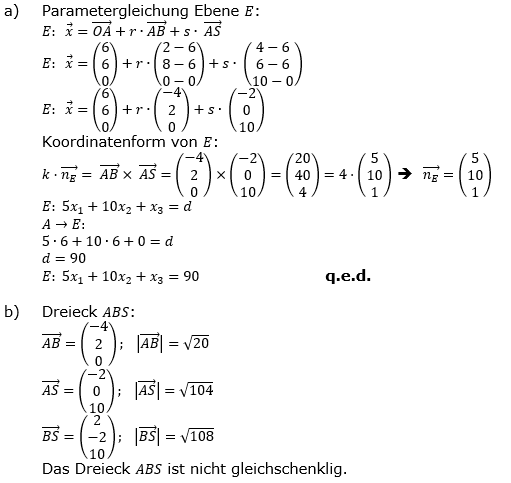 Lösung zu Abituraufgaben Basisfach Analytische Geometrie Mustersatz M05 Bild 1/© by www.fit-in-mathe-online.de