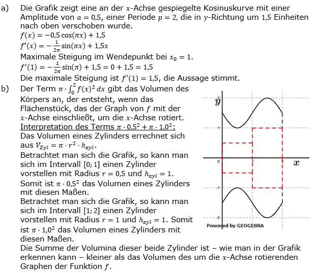 Lösungen A23103L02 Abitur allg. bildendes Gymnasium Leistungskurs Pflichtteil Analysis 2023 Aufgabe 3 / Teil 1/© by www.fit-in-mathe-online.de)