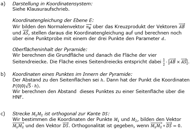 Lösungsgrafik A21B1L02 Abitur allg. bildendes Gymnasium Wahlteilaufgaben Leistungsfach Analytische Geometrie 2021 B1 / © by www.fit-in-mathe-online.de