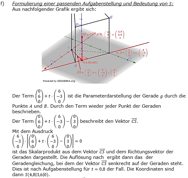 Lösungsgrafik A23B2L11 Abitur allg. bildendes Gymnasium Wahlteilaufgaben Leistungsfach Analytische Geometrie 2023-B2f Bild 4 / © by www.fit-in-mathe-online.de