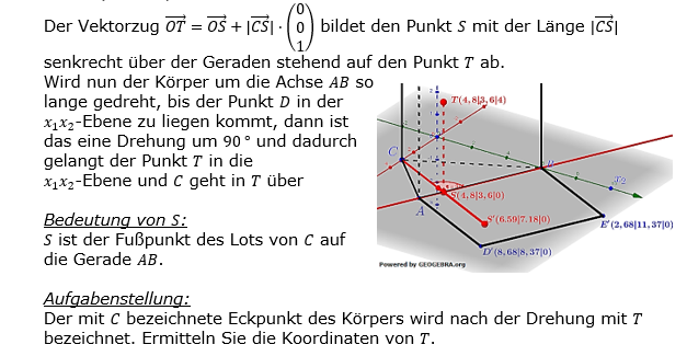 Lösungsgrafik A23B2L12 Abitur allg. bildendes Gymnasium Wahlteilaufgaben Leistungsfach Analytische Geometrie 2023-B2f Bild 5 / © by www.fit-in-mathe-online.de