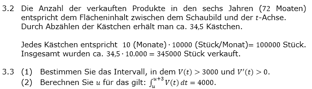 Abituraufgaben Berufsgymnasium Teil 2 mit Hilfmittel anwendungsorientierte Analysis Abitur 2017 Lösung Aufgabe 2 Bild 2/© by www.fit-in-mathe-online.de