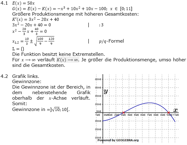 Abituraufgaben Berufsgymnasium Teil 2 mit Hilfmittel anwendungsorientierte Analysis Mustersatz 1/03 Lösung Bild 1 Abituraufgaben Berufsgymnasium Teil 2 mit Hilfmittel anwendungsorientierte Analysis Mustersatz 1/03 Lösung Bild 1/© by www.fit-in-mathe-online.de