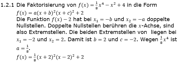 Abituraufgaben Berufsgymnasium Teil 2 mit Hilfmittel Analysis Abitur 2022 Lösung 1.1-1.2.3 Bild 2/© by www.fit-in-mathe-online.de