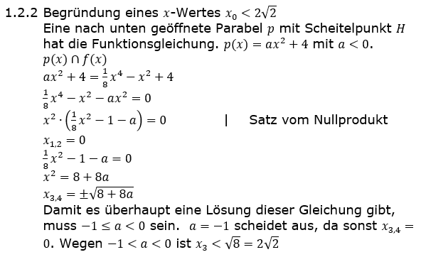 Abituraufgaben Berufsgymnasium Teil 2 mit Hilfmittel Analysis Abitur 2022 Lösung 1.1-1.2.3 Bild 3/© by www.fit-in-mathe-online.de
