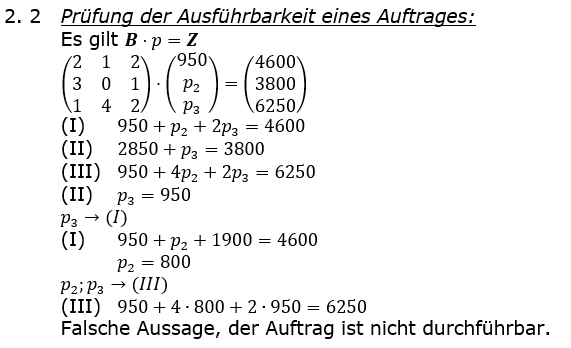 Abituraufgaben Berufsgymnasium Teil 4 mit Hilfmittel Matrizen und Prozesse Abituraufgabe 2022 Aufgabe A02 Lösung Bild 2/© by www.fit-in-mathe-online.de
