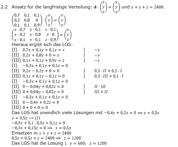 Abituraufgaben Berufsgymnasium Teil 4 mit Hilfmittel Matrizen und Prozesse Mustersatz 3 Lösung Bild 2 Abituraufgaben Berufsgymnasium Teil 4 mit Hilfmittel Matrizen und Prozesse Mustersatz 3 Lösung Bild 2/© by www.fit-in-mathe-online.de