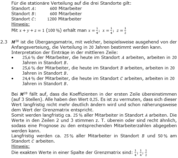 Abituraufgaben Berufsgymnasium Teil 4 mit Hilfmittel Matrizen und Prozesse Mustersatz 3 Lösung Bild 3 Abituraufgaben Berufsgymnasium Teil 4 mit Hilfmittel Matrizen und Prozesse Mustersatz 3 Lösung Bild 3/© by www.fit-in-mathe-online.de